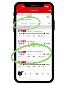 スイス鉄道　アプリ　チケット購入方法