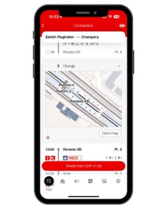 スイス鉄道　アプリ　チケット購入方法