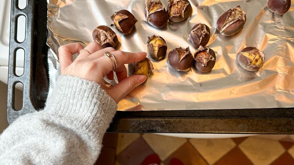 フランス自炊レシピ　栗 オーブン 焼き方