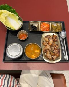 仁川空港T2 フードコート　サムギョプサル定食